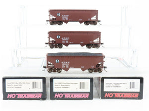 LOT of 3 HO Scale Atlas Trainman ATSF Santa Fe 2-Bay Offset Hopper Cars