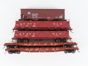 LOT of 5 HO Scale Intermountain ATSF Santa Fe Gondola, Hopper, and Flatcars