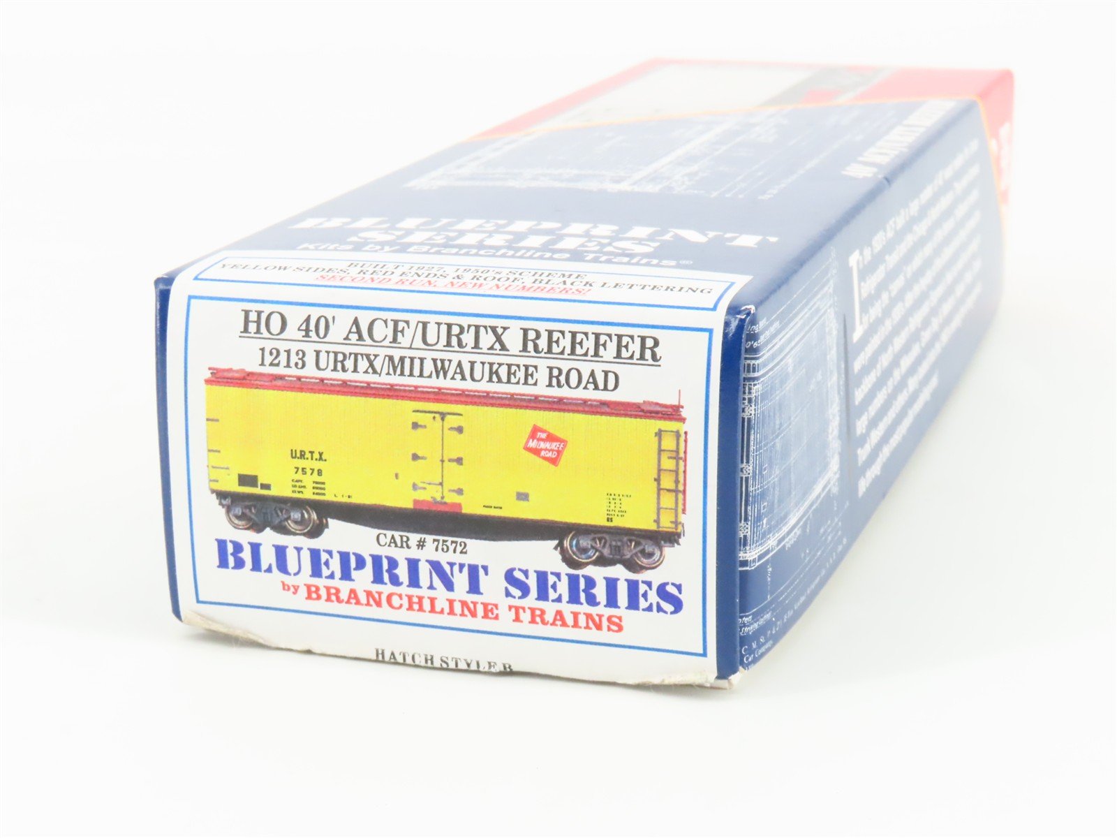 HO Scale Branchline 1213 URTX/Milwaukee Road 40' ACF Reefer #7572