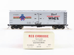 HO Scale Red Caboose RC-4305-2 KTX Scatena Bros Wine Reefer Car