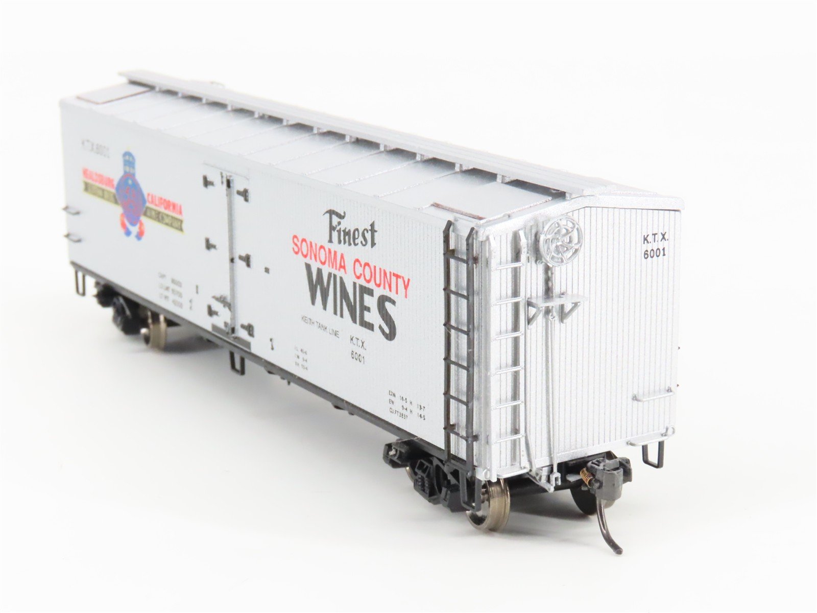 HO Scale Red Caboose RC-4305-2 KTX Scatena Bros Wine Reefer Car