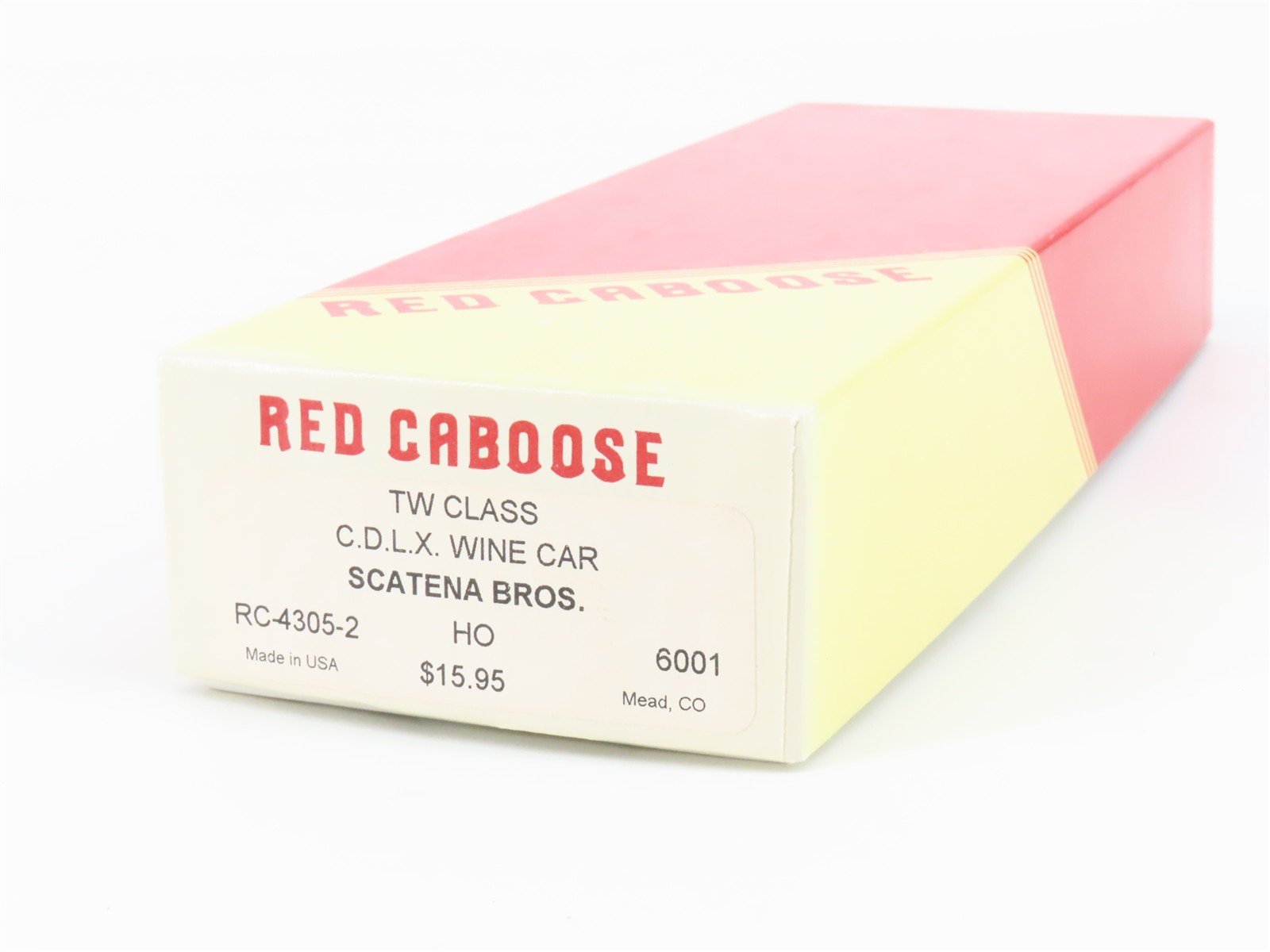 HO Scale Red Caboose RC-4305-2 KTX Scatena Bros Wine Reefer Car