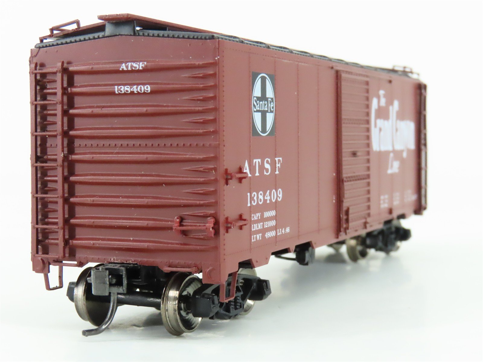 HO Scale Red Caboose RC-8030-4p ATSF Santa Fe 40' Single Door Boxcar #138409