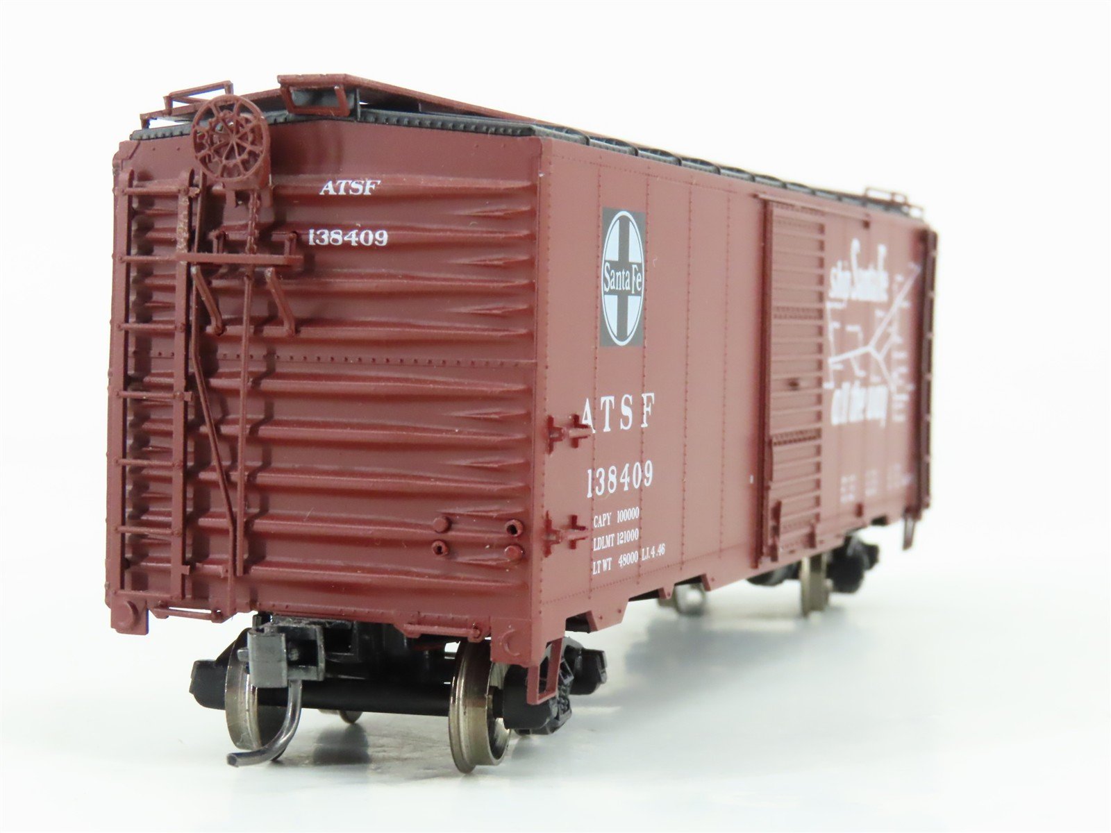 HO Scale Red Caboose RC-8030-4p ATSF Santa Fe 40' Single Door Boxcar #138409