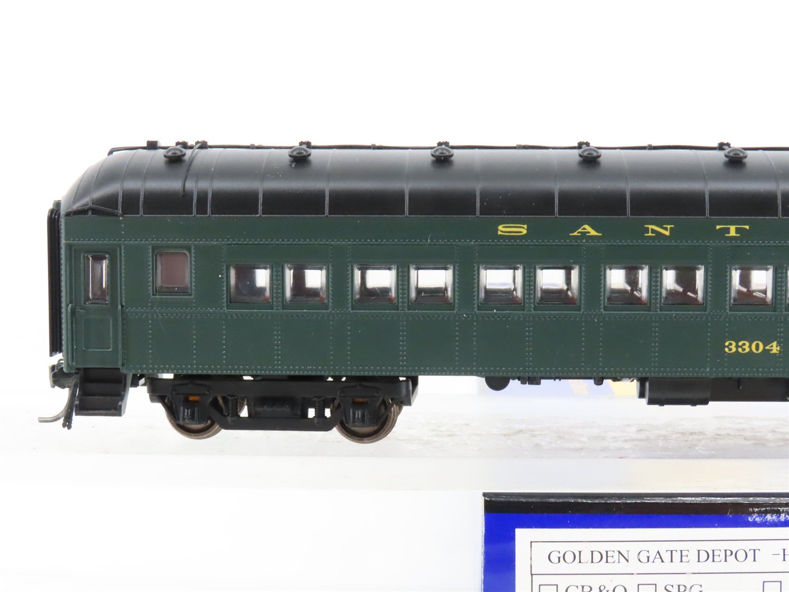 HO Scale Golden Gate ATSF Santa Fe 60' Baggage Passenger Car #3304