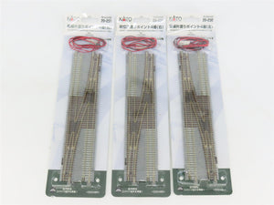 LOT of 3 N KATO Unitrack Concrete Tie Double Track #4 Single Crossover Turnouts
