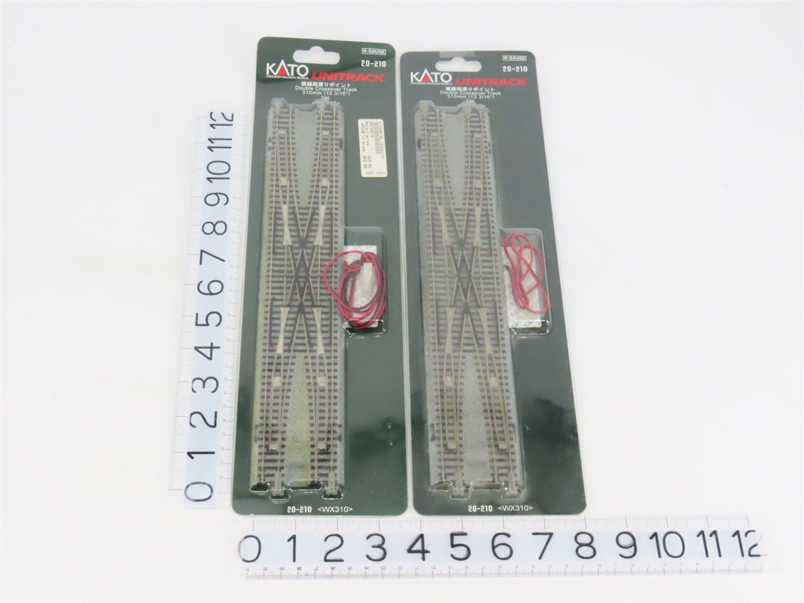 LOT of 2 N KATO Unitrack 20-210 Double Crossover Tracks