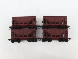 LOT of 4 HO Scale Unlettered 24' Ore Hopper Cars