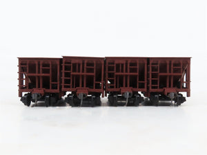LOT of 4 HO Scale Unlettered 24' Ore Hopper Cars