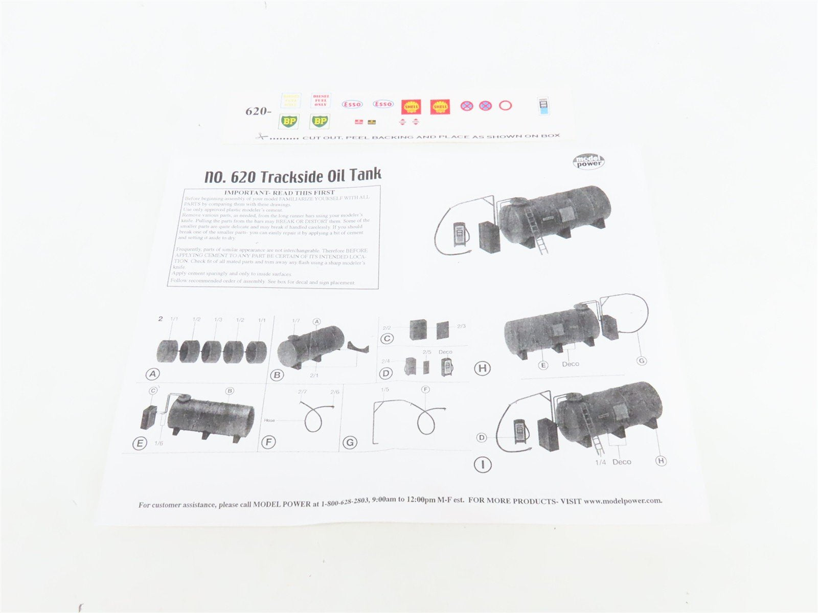 HO 1/87 Model Power Kit 620 Trackside Oil Tank + Signal Bridge Kit Included