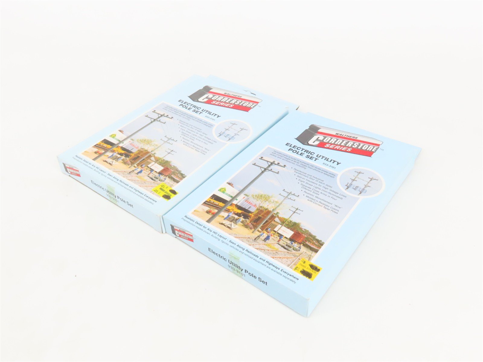 LOT of 2 HO 1/87 Walthers Cornerstone Kits 933-3101 Electric Utility Pole Set