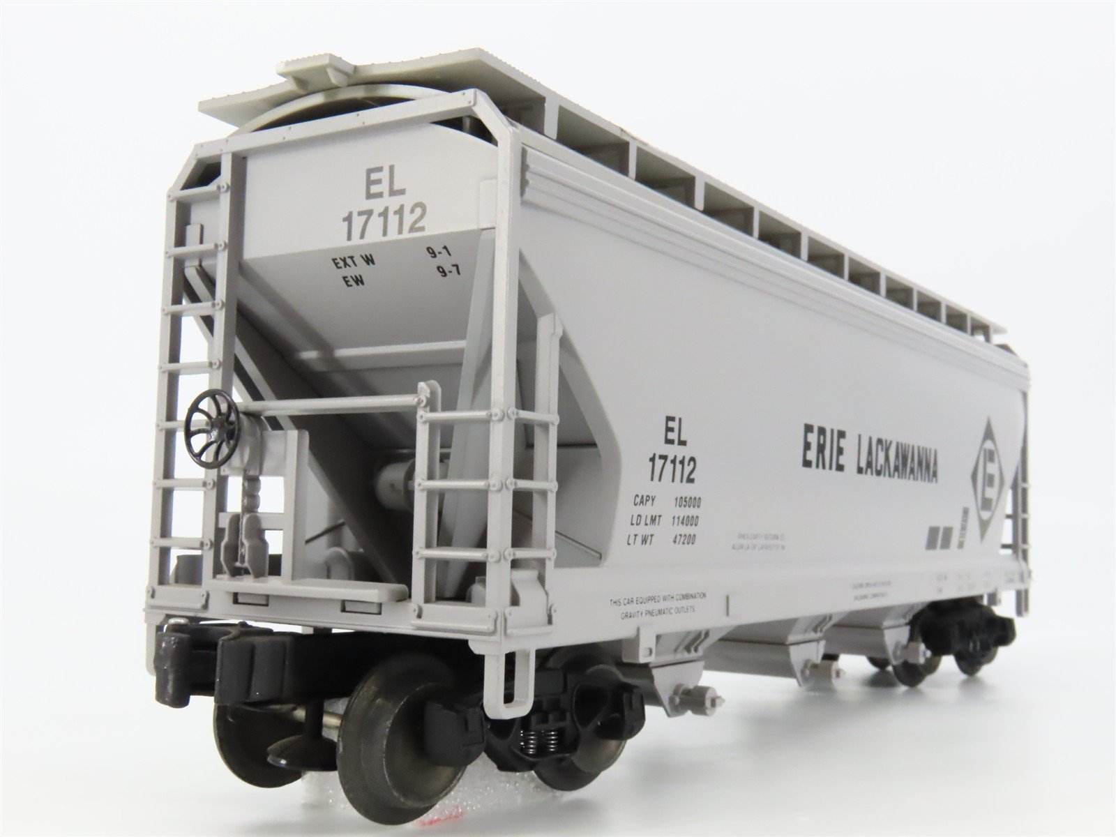 O Gauge 3-Rail Lionel 6-17112 EL Erie Lackawanna 3-Bay Center Flow Hopper #17112