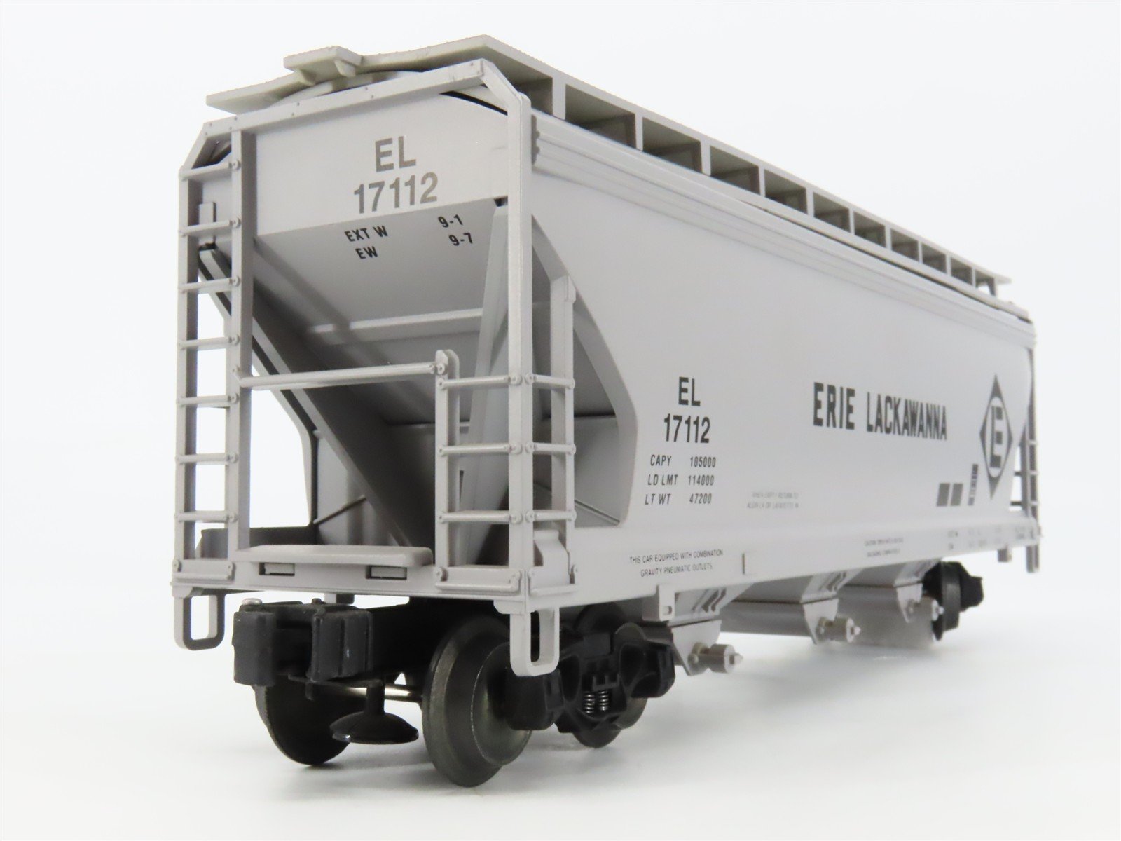 O Gauge 3-Rail Lionel 6-17112 EL Erie Lackawanna 3-Bay Center Flow Hopper #17112