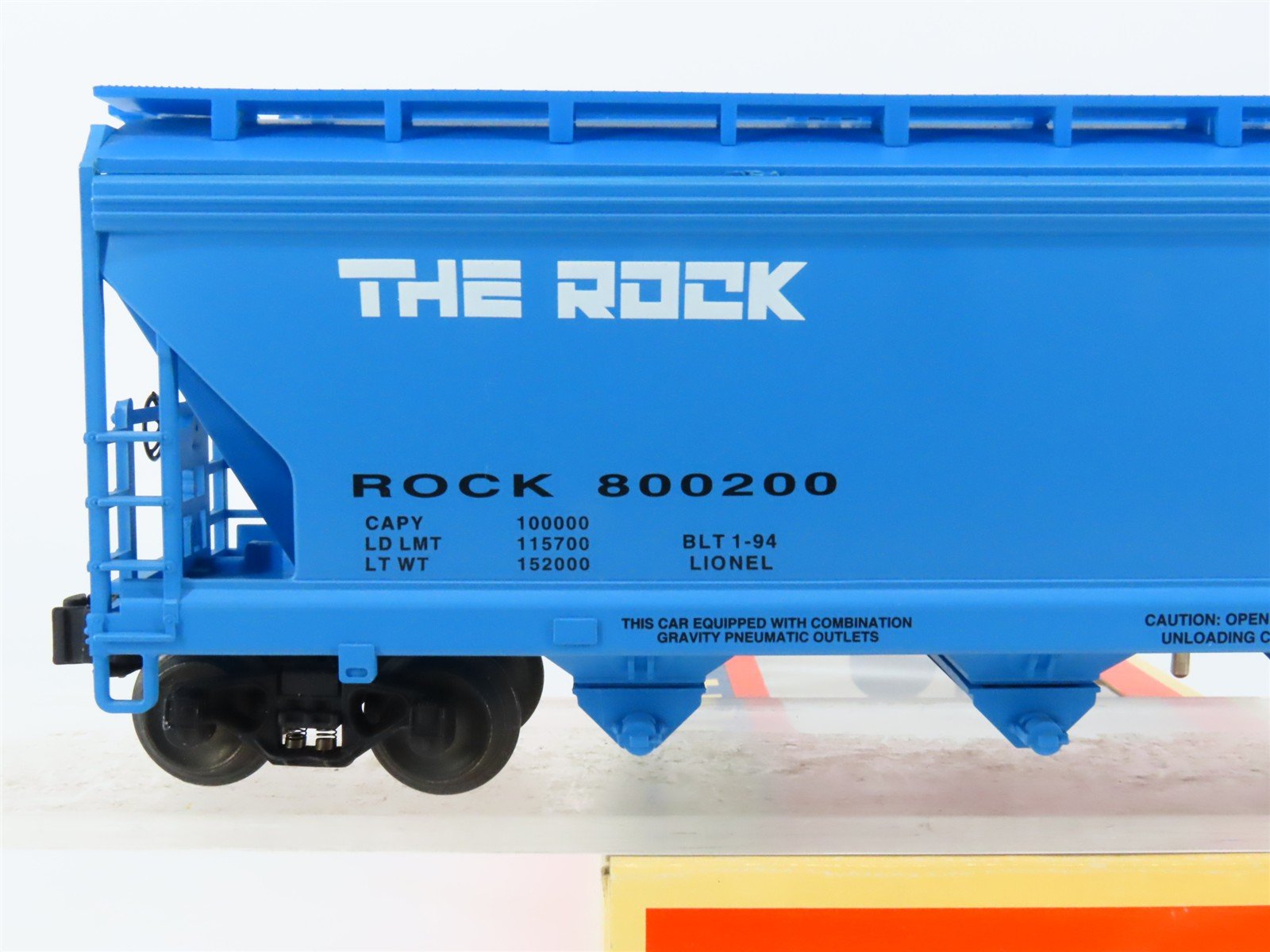O Gauge 3-Rail Lionel 6-17122 ROCK The Rock 3-Bay Hopper #800200 w/ Custom EOT