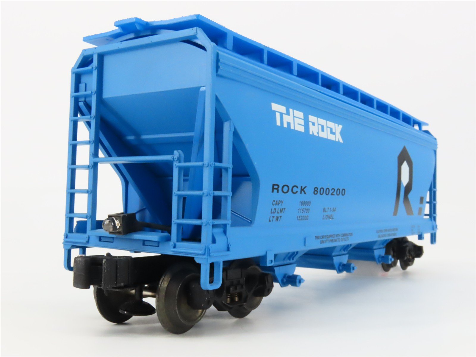 O Gauge 3-Rail Lionel 6-17122 ROCK The Rock 3-Bay Hopper #800200 w/ Custom EOT