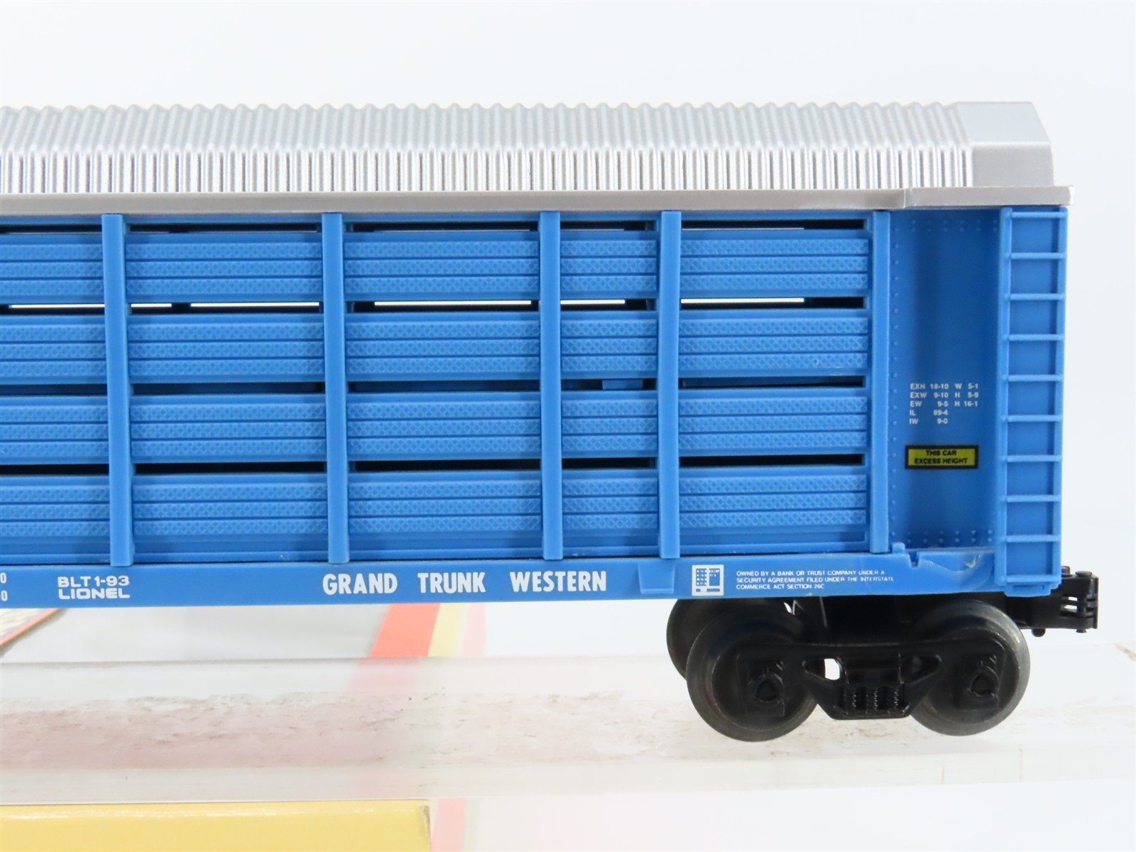 O Gauge 3-Rail Lionel 6-16242 GTW Grand Trunk Western Auto Carrier #14242