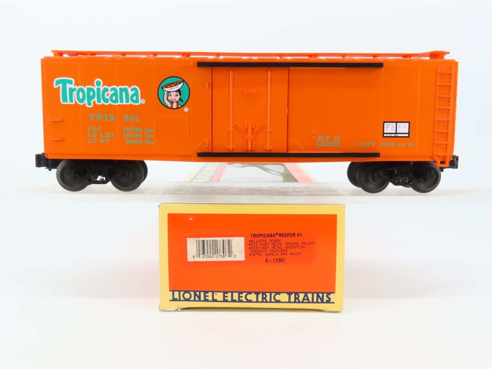O Gauge 3-Rail Lionel 6-17307 TPIX Tropicana Reefer #301