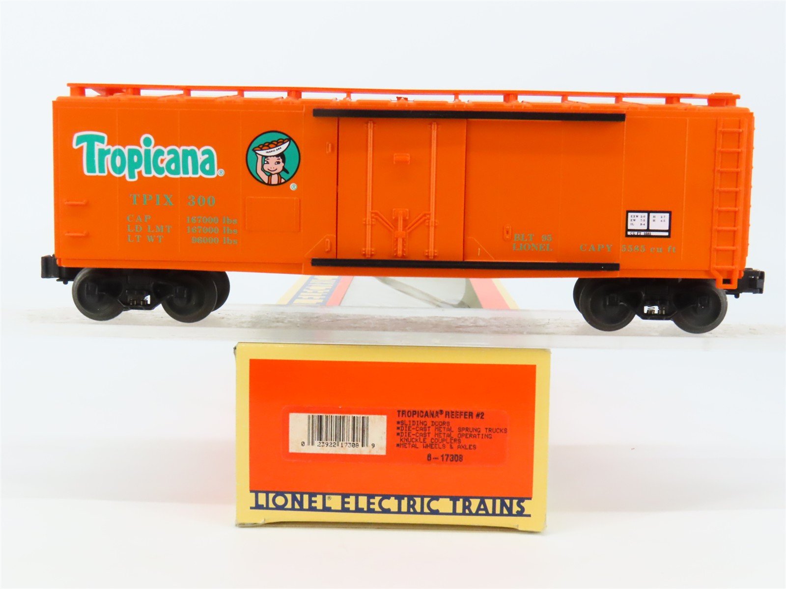 O Gauge 3-Rail Lionel 6-17308 TPIX Tropicana Reefer #300
