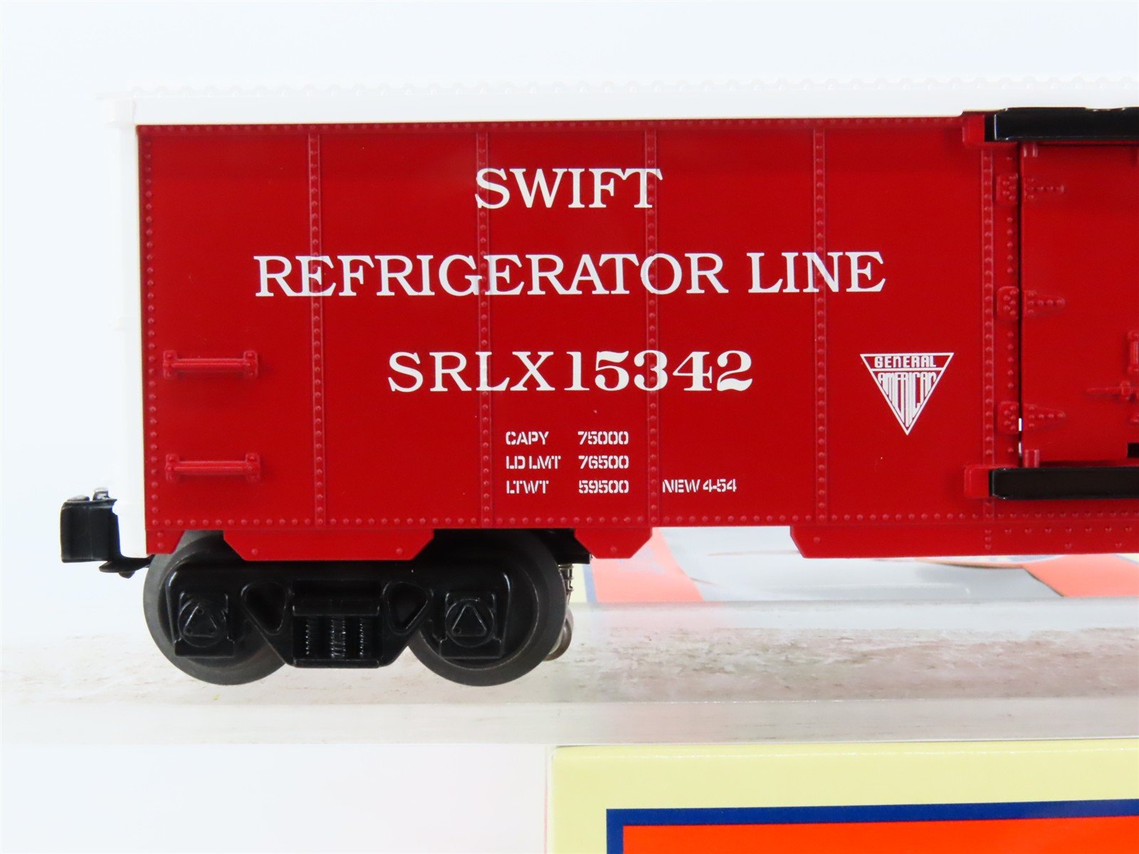 O Gauge 3-Rail Lionel 6-29831 SRLX Swift Refrigerator Line Hot Box Reefer #15342