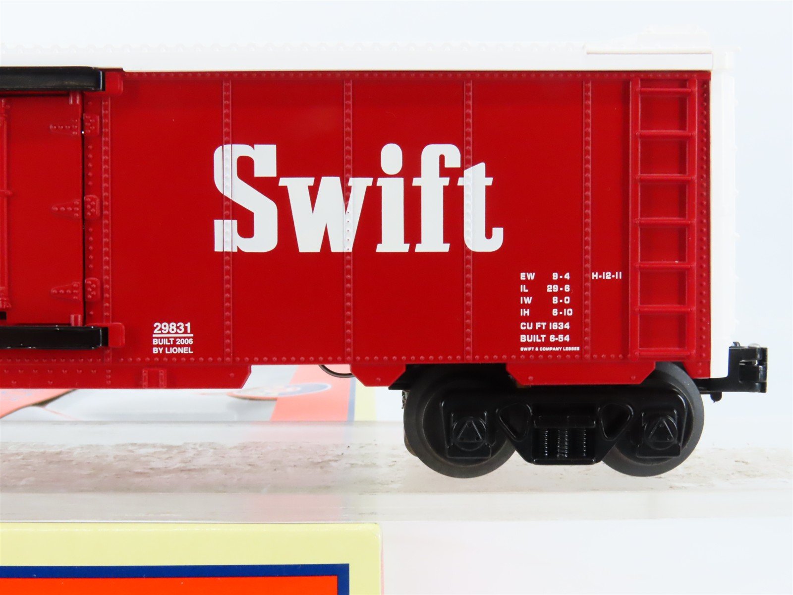 O Gauge 3-Rail Lionel 6-29831 SRLX Swift Refrigerator Line Hot Box Reefer #15342