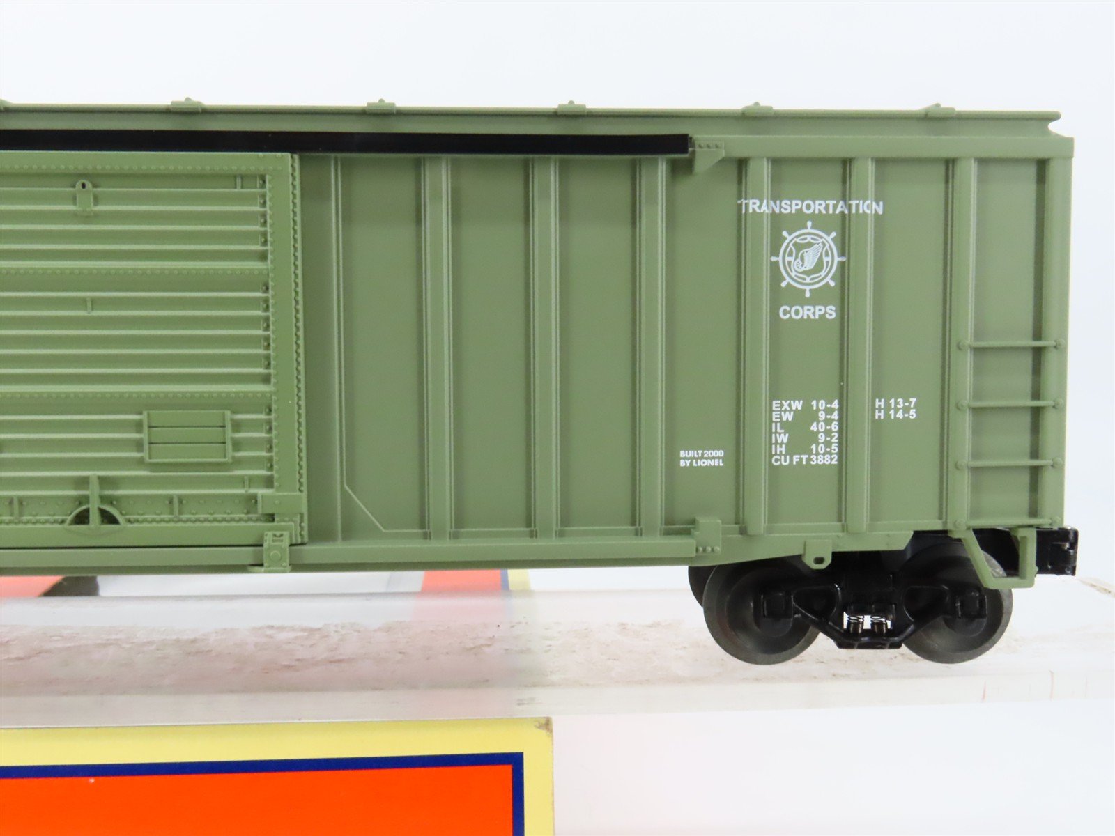 O Gauge 3-Rail Lionel 6-17265 USA United States Army 50' Single Door Box Car