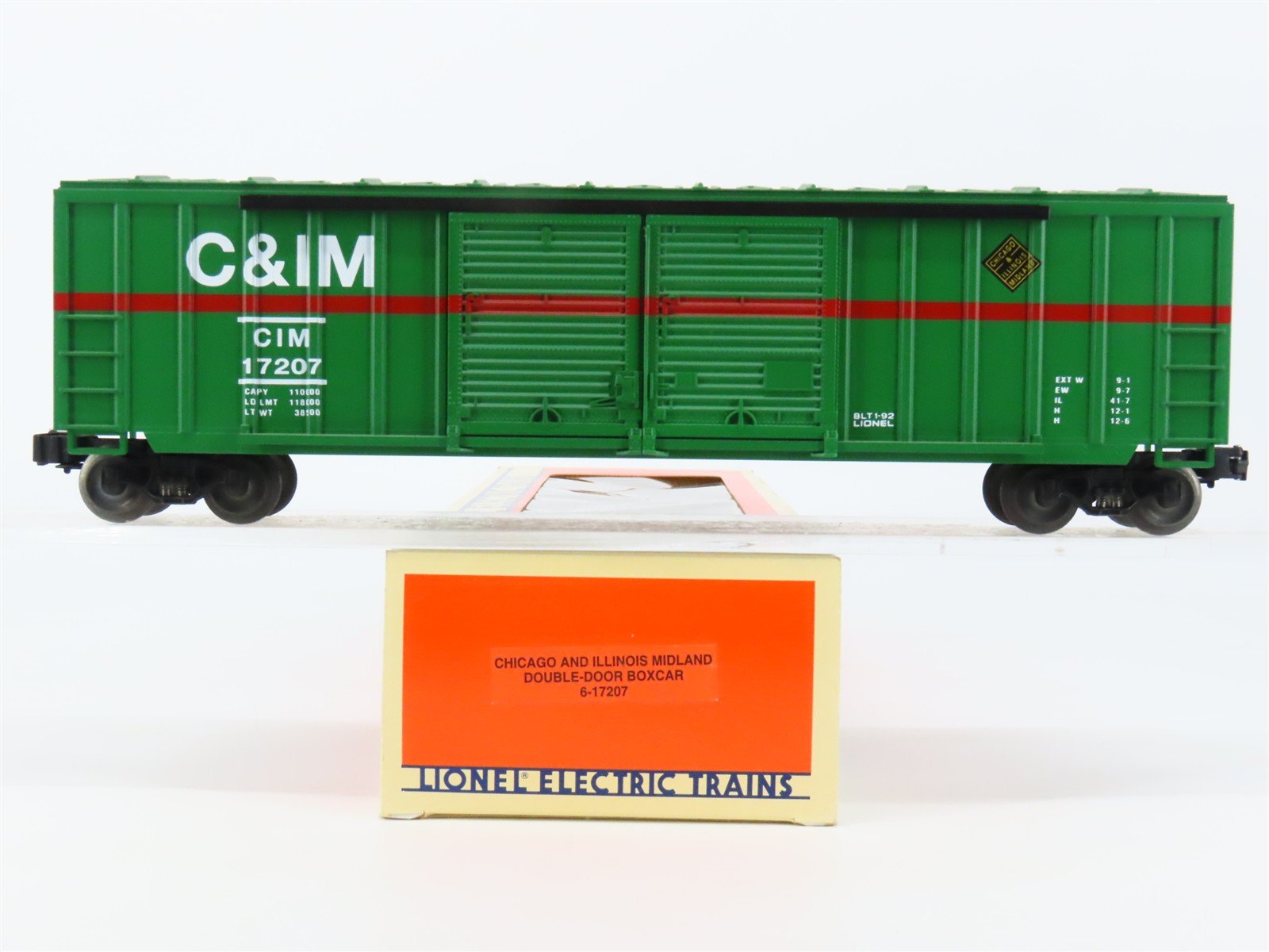 O Gauge 3-Rail Lionel 6-17207 CIM Chicago & Illinois Midland Box Car #17207