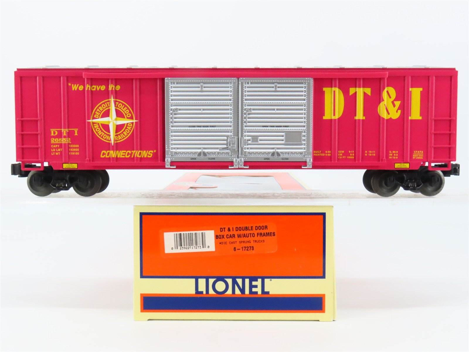 O Gauge 3-Rail Lionel 6-17273 DT&I Detroit Toledo & Ironton Box Car #26852