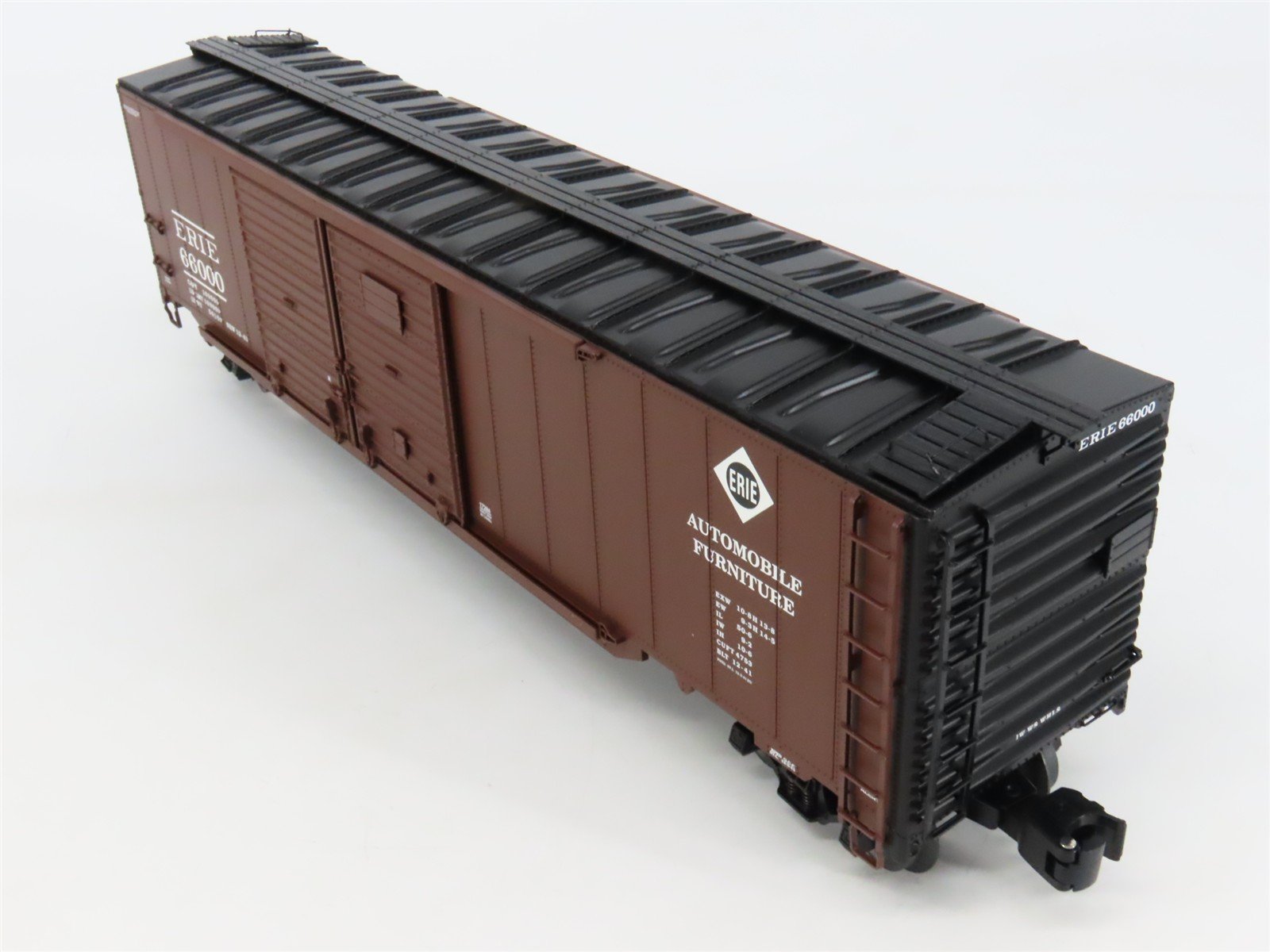 O Gauge 3-Rail Lionel 6-17284 ERIE Double Door Box Car #66000 w/ Auto Frames