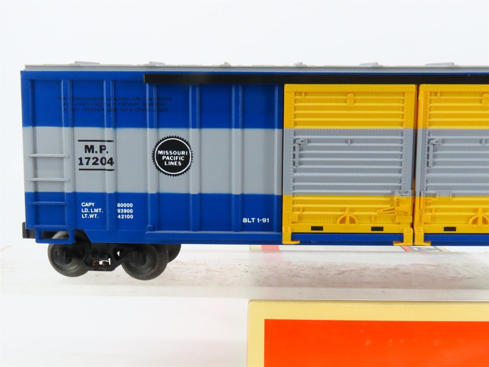 O Gauge 3-Rail Lionel 6-17204 MP Missouri Pacific Railroad Eagle Box Car #17204