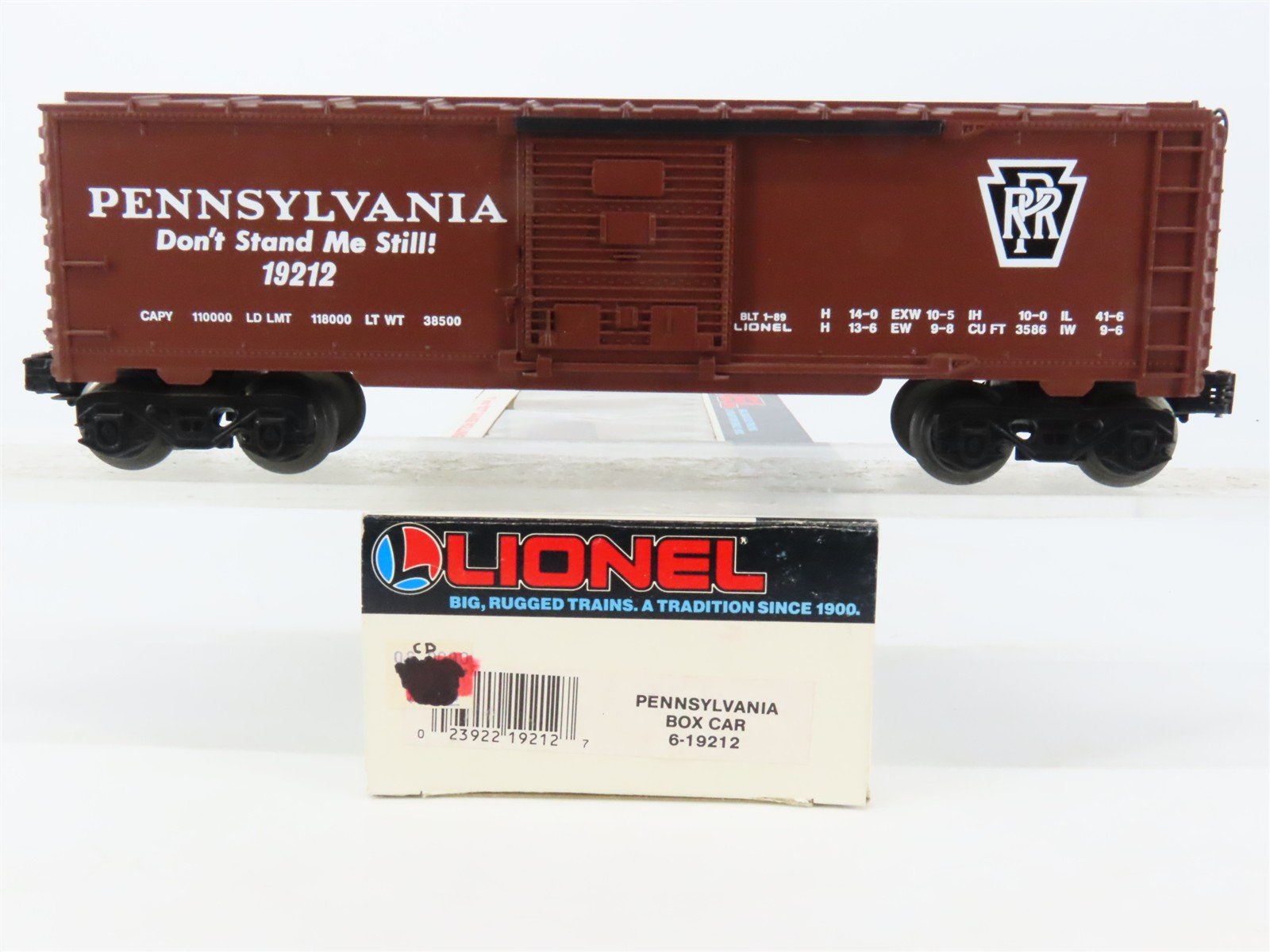 O Gauge 3-Rail Lionel 6-19212 PRR Pennsylvania Single Door Box Car #19212