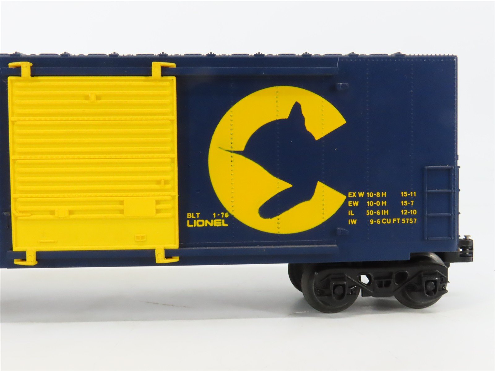 O Gauge 3-Rail Lionel C&O Chessie System Single Door Box Car #9600