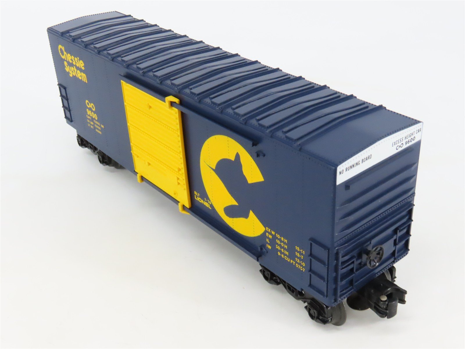 O Gauge 3-Rail Lionel C&O Chessie System Single Door Box Car #9600