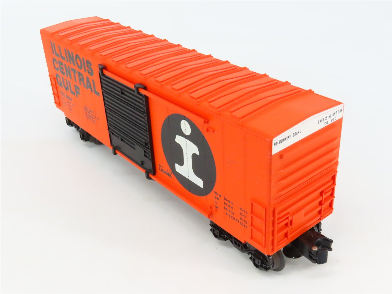 O Gauge 3-Rail Lionel ICG Illinois Central Gulf Single Door Box Car #9601