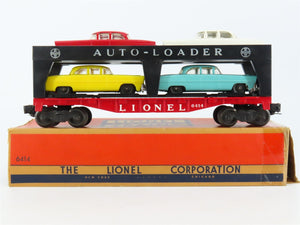 O Gauge 3-Rail Lionel 6414 Auto-Loader Automobile Flat Car #6414 w/ 4 Vehicles