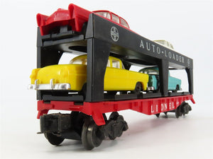 O Gauge 3-Rail Lionel 6414 Auto-Loader Automobile Flat Car #6414 w/ 4 Vehicles