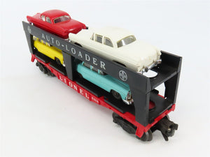 O Gauge 3-Rail Lionel 6414 Auto-Loader Automobile Flat Car #6414 w/ 4 Vehicles