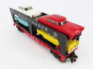O Gauge 3-Rail Lionel 6414 Auto-Loader Automobile Flat Car #6414 w/ 4 Vehicles