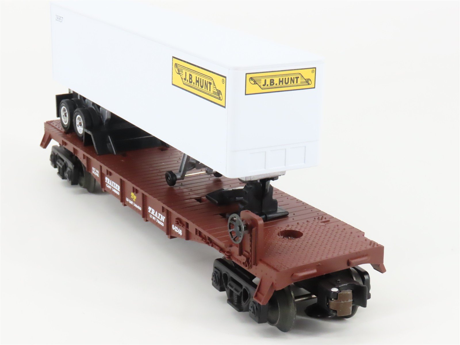 O Gauge 3-Rail Lionel 6-36026 TTX TOFC Flat Cars 2-Pack w/JB Hunt Trailers & ETD
