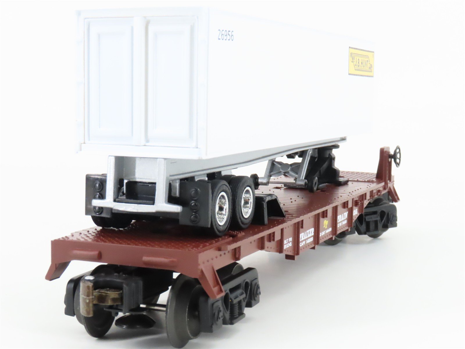 O Gauge 3-Rail Lionel 6-36026 TTX TOFC Flat Cars 2-Pack w/JB Hunt Trailers & ETD