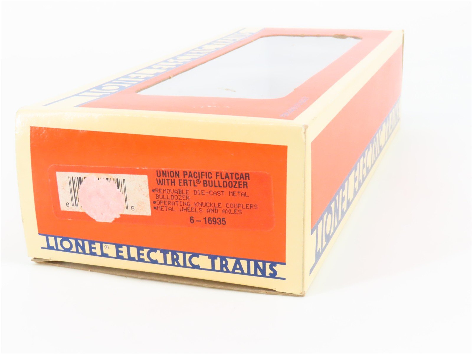 O 3-Rail Lionel 6-16935 UP Depressed Center Flat Car #16935 w/Ertl CAT Bulldozer