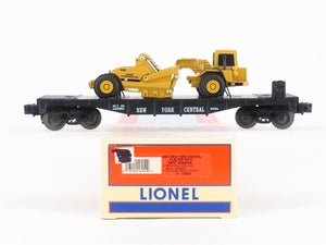 O Gauge 3-Rail Lionel 6-16954 NYC Flat Car #6424 w/ Ertl CAT Scraper