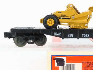 O Gauge 3-Rail Lionel 6-16954 NYC Flat Car #6424 w/ Ertl CAT Scraper
