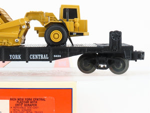 O Gauge 3-Rail Lionel 6-16954 NYC Flat Car #6424 w/ Ertl CAT Scraper