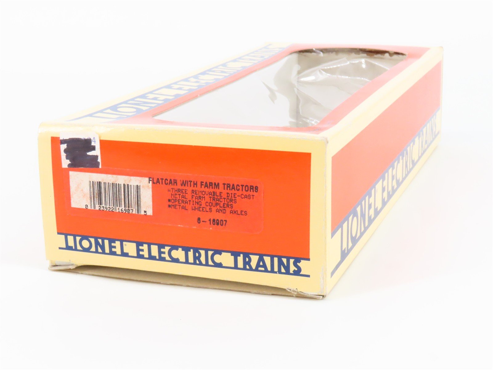 O Gauge 3-Rail Lionel 6-16907 Farm Equipment Flat Car #16907 w/3 Welly Tractors