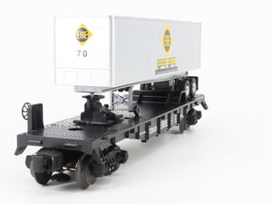 O Gauge 3-Rail Lionel 6-19415 ERIE TOFC Piggyback Flat Car #7200 w/ Trailer