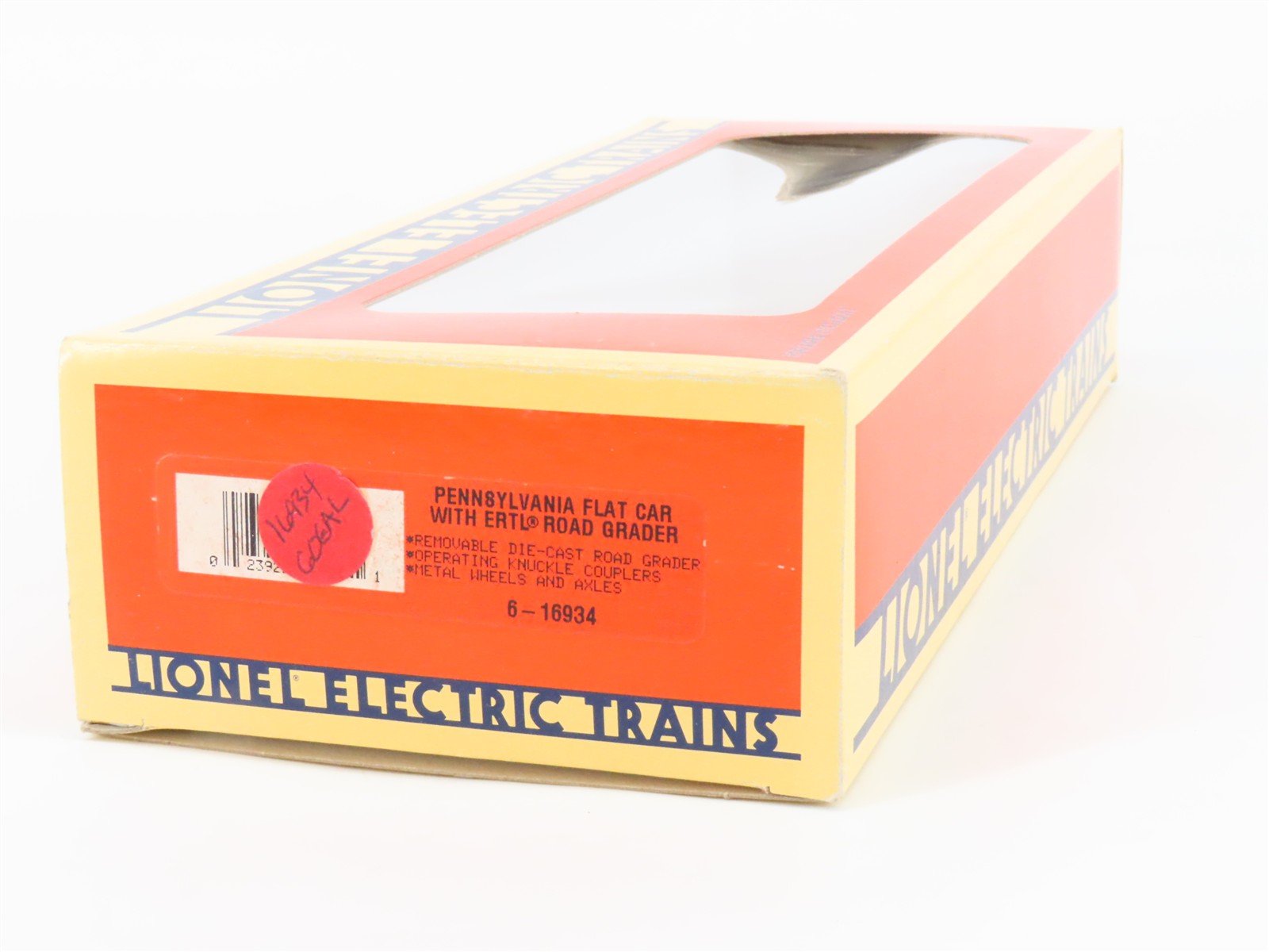 O Gauge 3-Rail Lionel 6-16934 PRR Flat Car #16934 w/ Ertl CAT Road Grader
