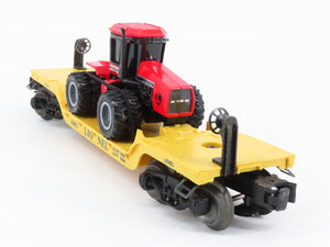 O Gauge 3-Rail Lionel 6-16957 Depressed Center Flat Car 6461 w/Ertl Case Tractor