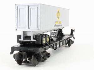 O Gauge 3-Rail Lionel 6-19415 ERIE TOFC Piggyback Flat Car #7200 w/ Trailer