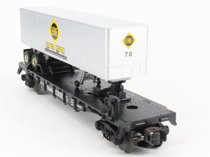 O Gauge 3-Rail Lionel 6-19415 ERIE TOFC Piggyback Flat Car #7200 w/ Trailer