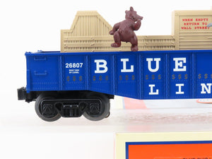 O Gauge 3-Rail Lionel 6-26807 Blue Chip Line Animated Bull & Bear Chase Gondola